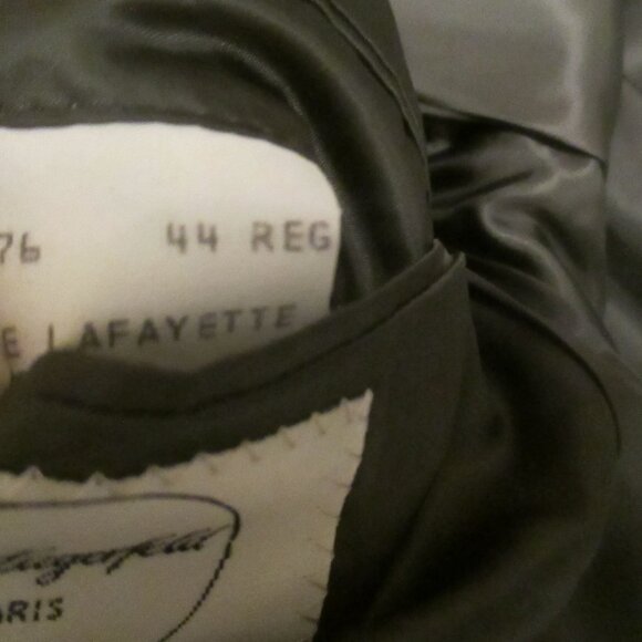 VTG Karl Lagerfeld Blazer Mens 44 REG GREY Textured Classic Tweed Wool Notch COL - Picture 9 of 12